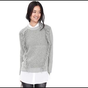 Banana Republic Gray Fringe Sweater - XL